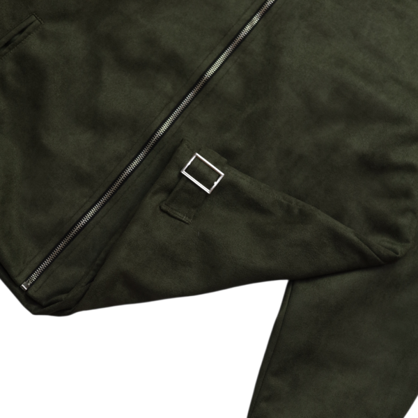 SUEDE JACKET WITH A BELT